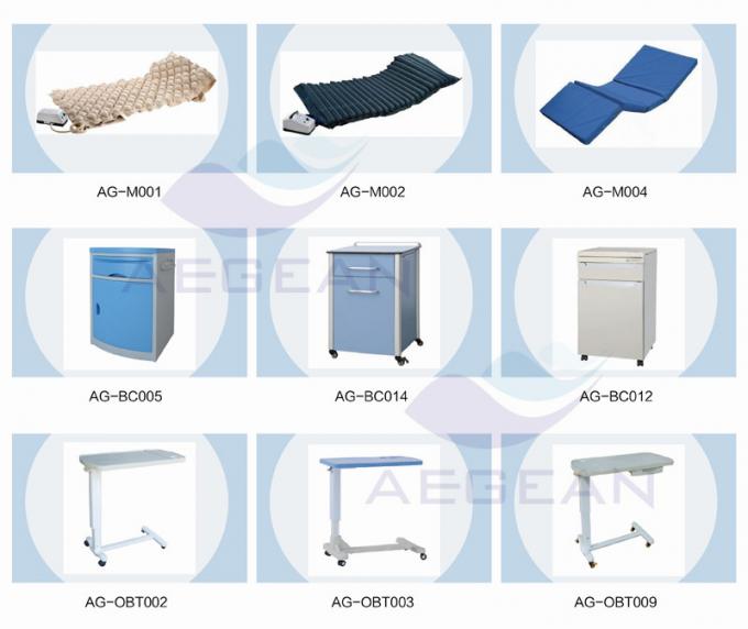 AG-BM501 Al-alloy tay vịn lưới thoáng khí ga giường chăm sóc sức khỏe người già sử dụng điện xoay giường bệnh viện